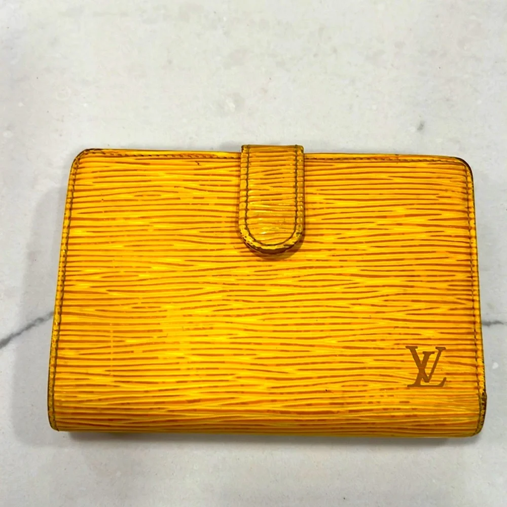 Louis Vuitton Viennois Epi Yellow Wallet